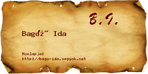 Bagó Ida névjegykártya