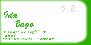 ida bago business card